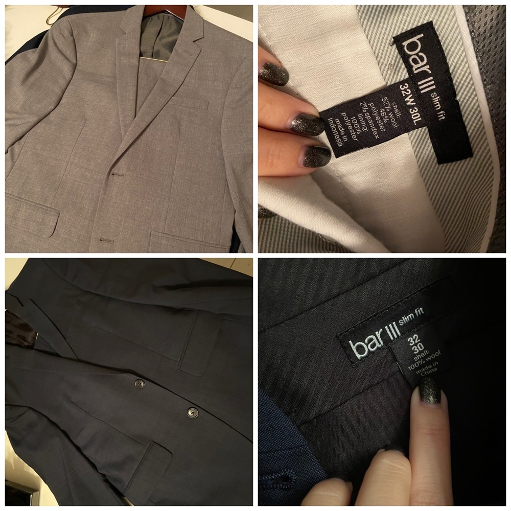 EUC Bundle of 8 Macy’s Bar III Suits - Picture 4 of 5